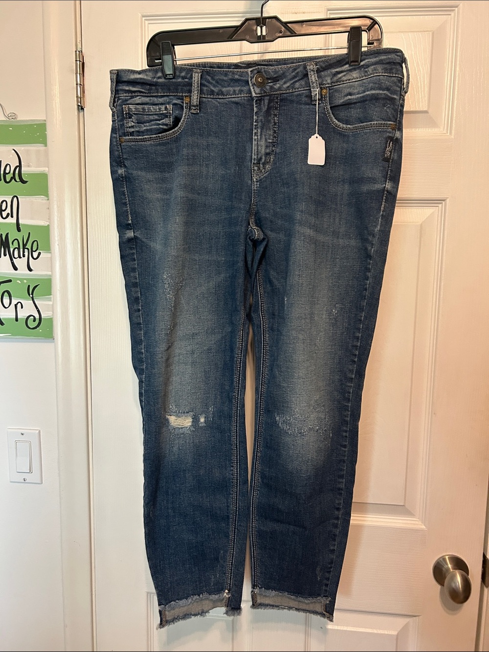Dark Blue Denim Ankle Jeans - Women's Cropped Jeans